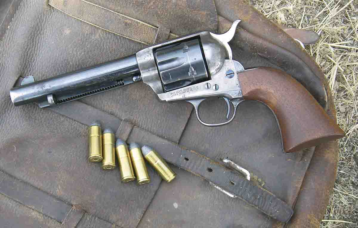 This “US” Colt SAA revolver probably saw action at San Juan Hill beside Teddy Roosevelt. Brian still uses this 118-year-old sixgun and has found it unusually accurate. One can nearly “feel” the history associated with a “US” marked Colt SAA revolver.